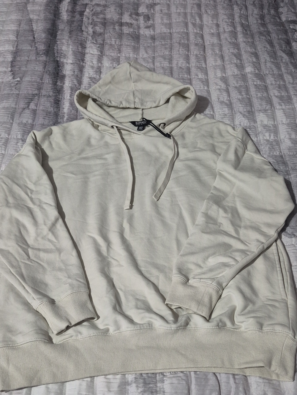 Buffalo David Bitton Ivory Drawstring Hoodie